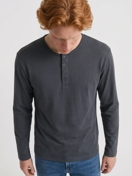 Henley long sleeve tee